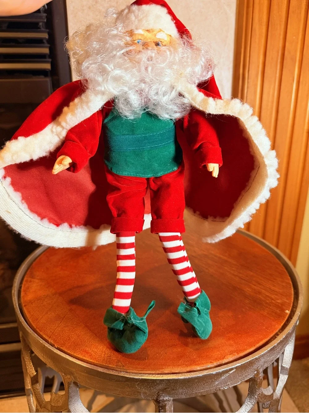 Vintage Santa Claus Shelf Sitter Pose-able Mantle Holiday Decor Ornament